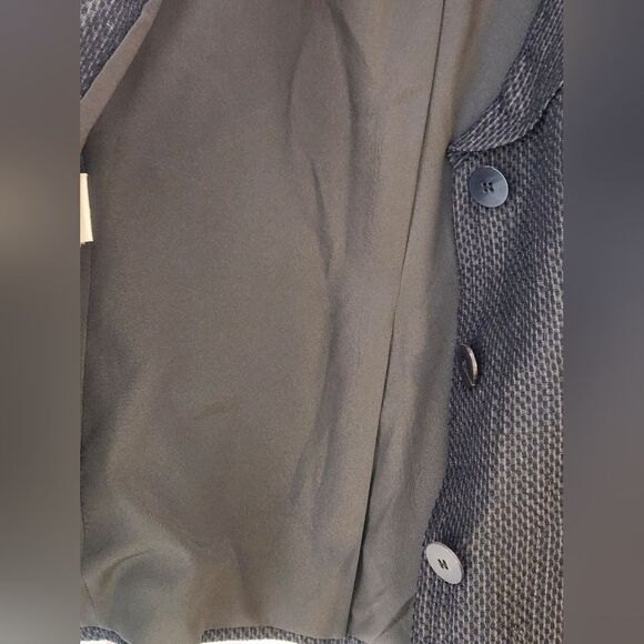 Armani Collezioni 8 BrownBlack PolkaDots 3ButtonsRamieViscose  WomenBlazer ITALY - Picture 5 of 9